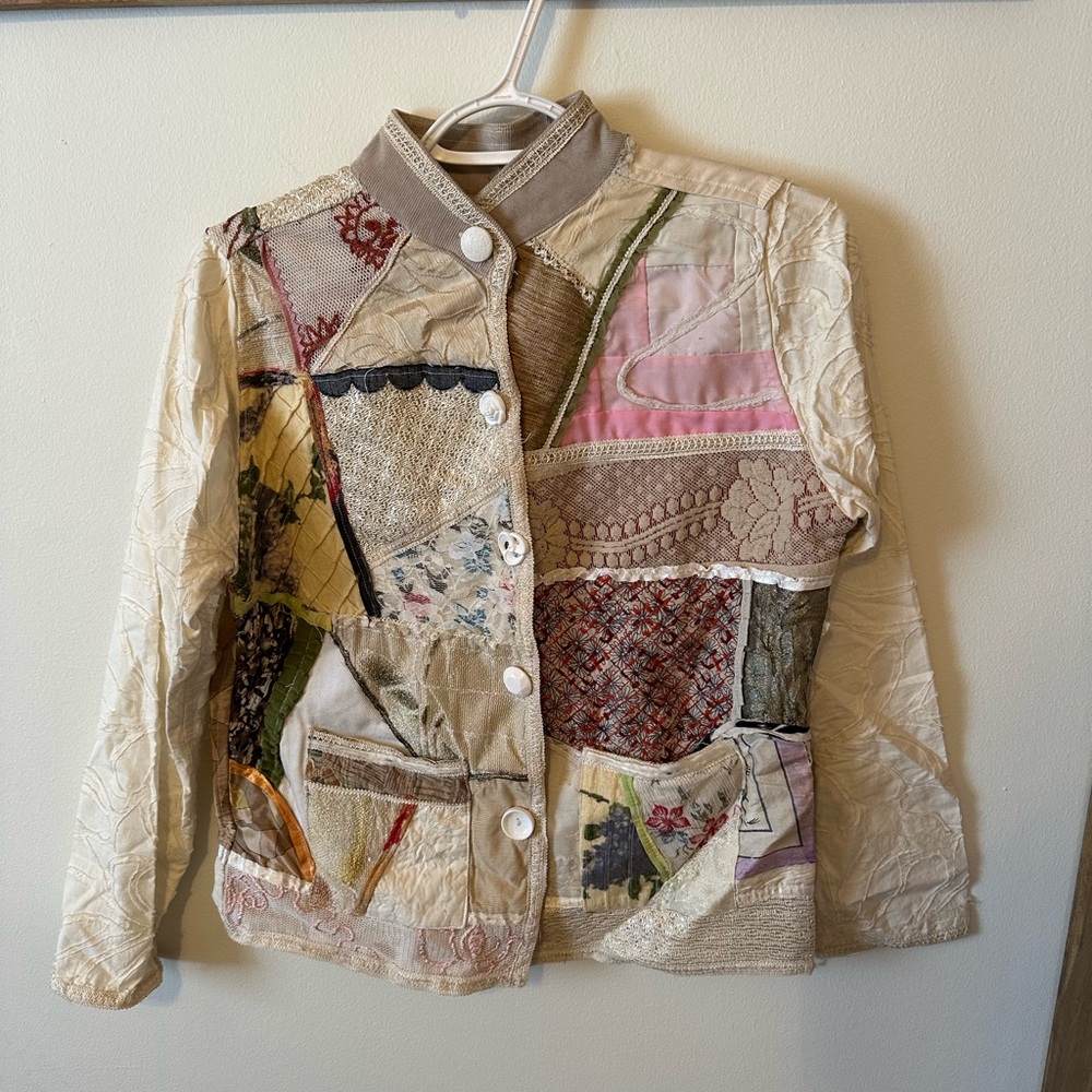 Patchwork Cream Women's Jacket - image 1
